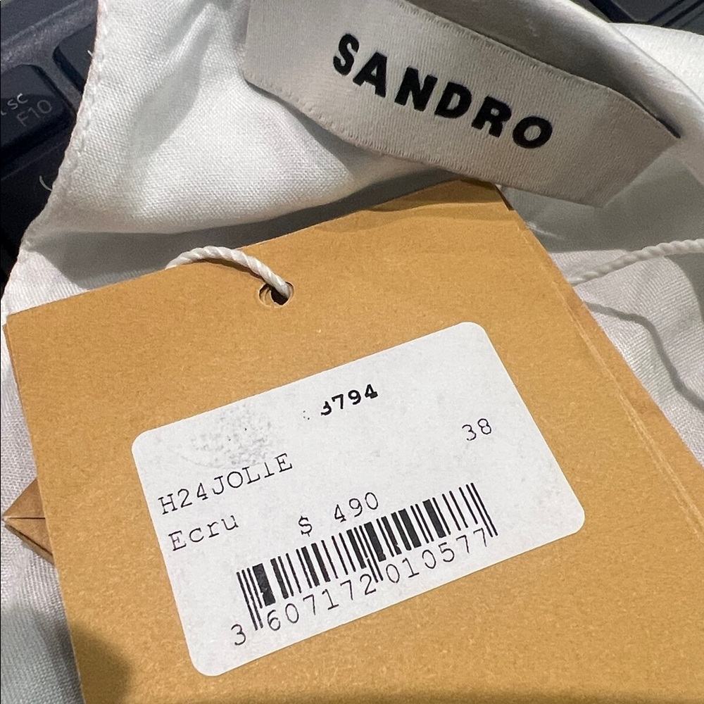 Sandro Jolie Pleated Midi Dress Size FR 38 (US 6) - Picture 6 of 6